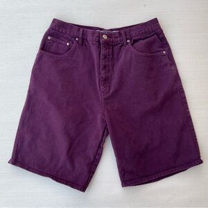 🌱5/$25🌱 Anchor Blue | Vintage 90s Burgundy High Waist Long Denim Mom Shorts